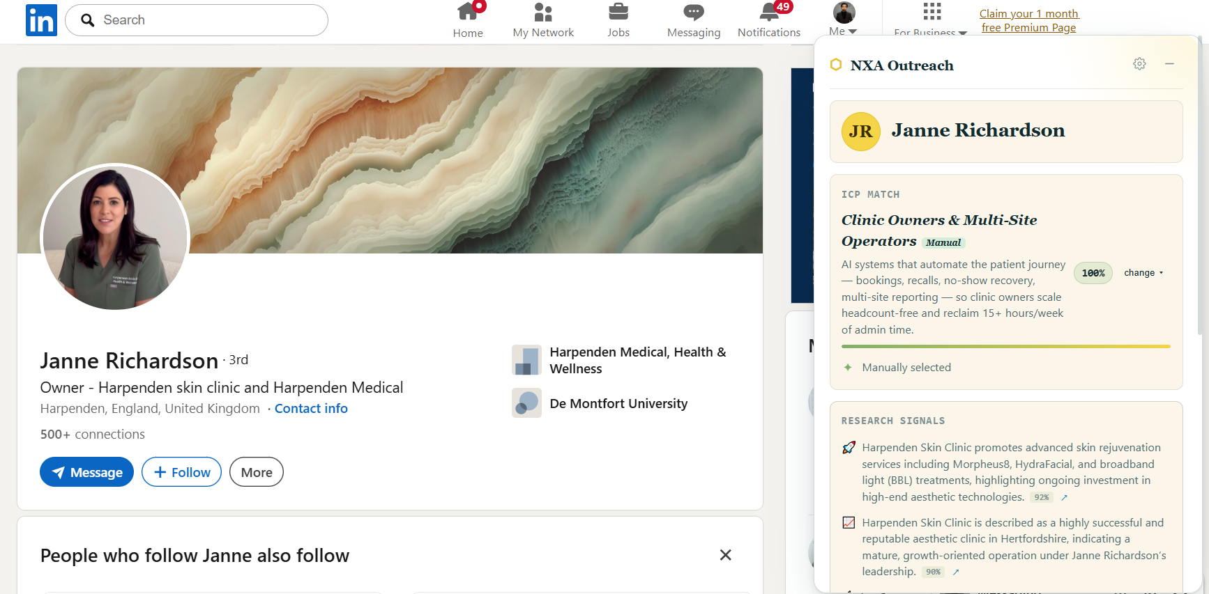NXA Outreach Extension, Security-First LinkedIn AI Chrome Extension preview
