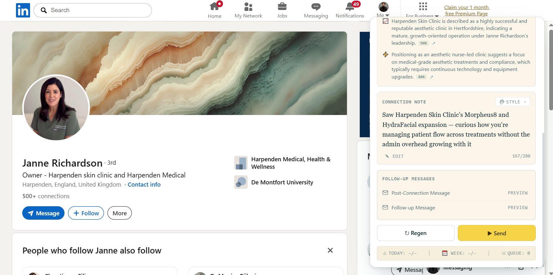 linkedin-outreach-extension screenshot 2